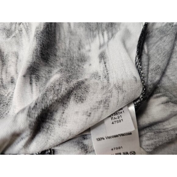 VENUS S BLACK BEIGE MOCK NECK COLD SHOULDER SMOCKED WAIST PEPLUM V-NECK L/S TOP - Picture 7 of 16